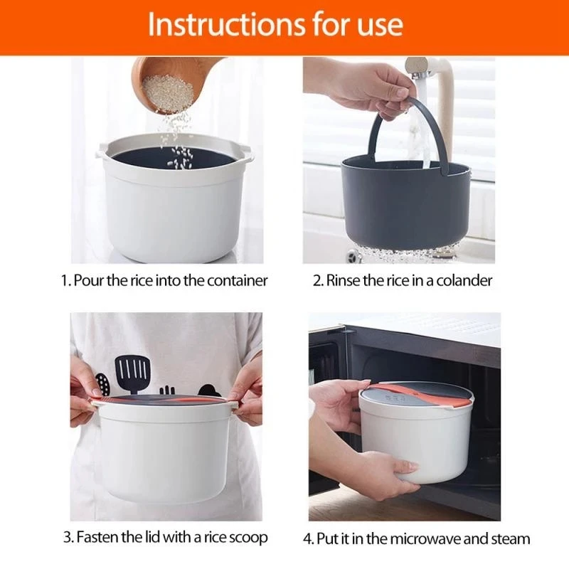 Portable Microwave Oven 2L Rice Cooker Multifunctional Steamer Hot Soup Cooking Bento Lunch Box PP Steaming Utensils
Portable Microwave Oven 2L Rice Cooker Multifunctional Steamer Hot Soup Cooking Bento Lunch Box PP Steaming Utensils