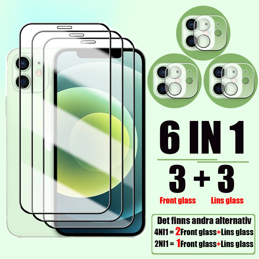 6-IN-1 Tempered Glass For iPhone 13 Pro Max Mini Glaso Screen Protector Film For iPhone 12 11 Camera Protective Glass Full Cover
6-IN-1 Tempered Glass For iPhone 13 Pro Max Mini Glaso Screen Protector Film For iPhone 12 11 Camera Protective Glass Full Cover