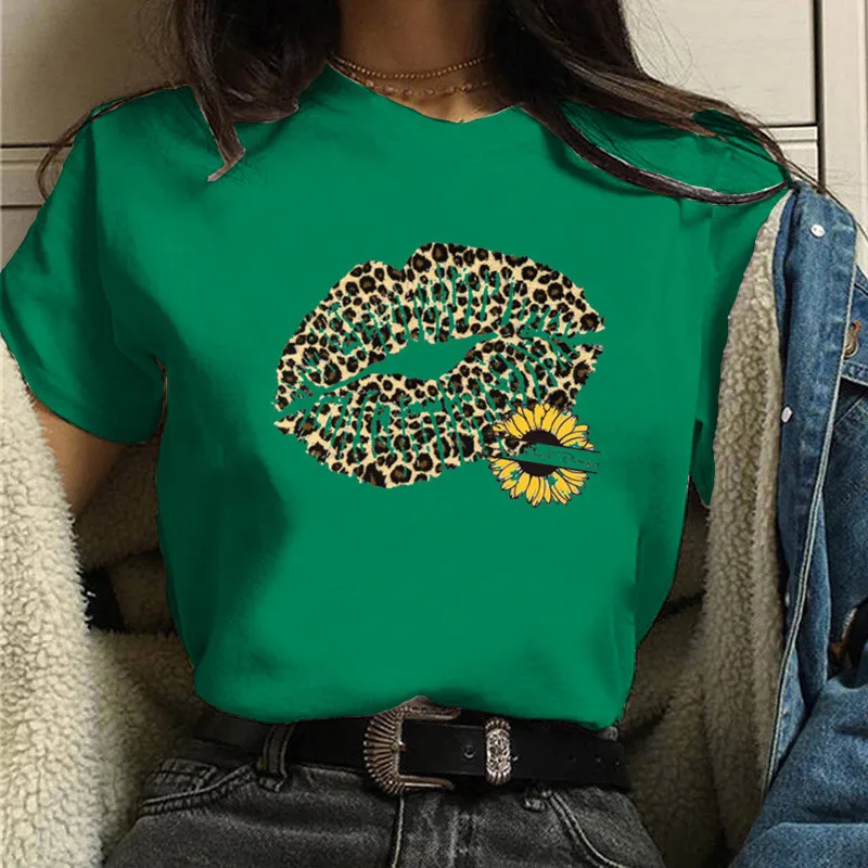 Leopard Lips Sunflower Print Women T Shirt Short Sleeve O Neck Loose Women Tshirt Ladies Fashion Tee Shirt Tops Clothes Mujer
Leopard Lips Sunflower Print Women T Shirt Short Sleeve O Neck Loose Women Tshirt Ladies Fashion Tee Shirt Tops Clothes Mujer