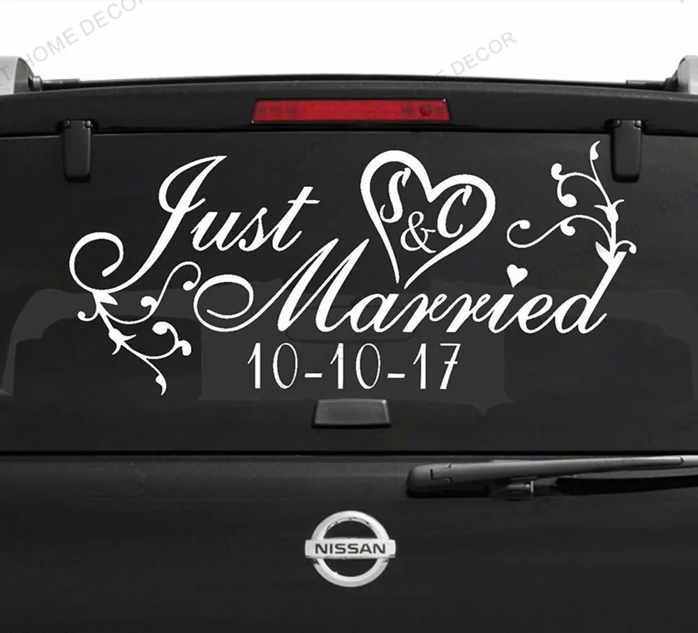 Self-adhesive Wallpaper Murals Just Married Sign Car Window Decal Removable Wedding Decoration Custom Vinyl Stickers Q24
Self-adhesive Wallpaper Murals Just Married Sign Car Window Decal Removable Wedding Decoration Custom Vinyl Stickers Q24