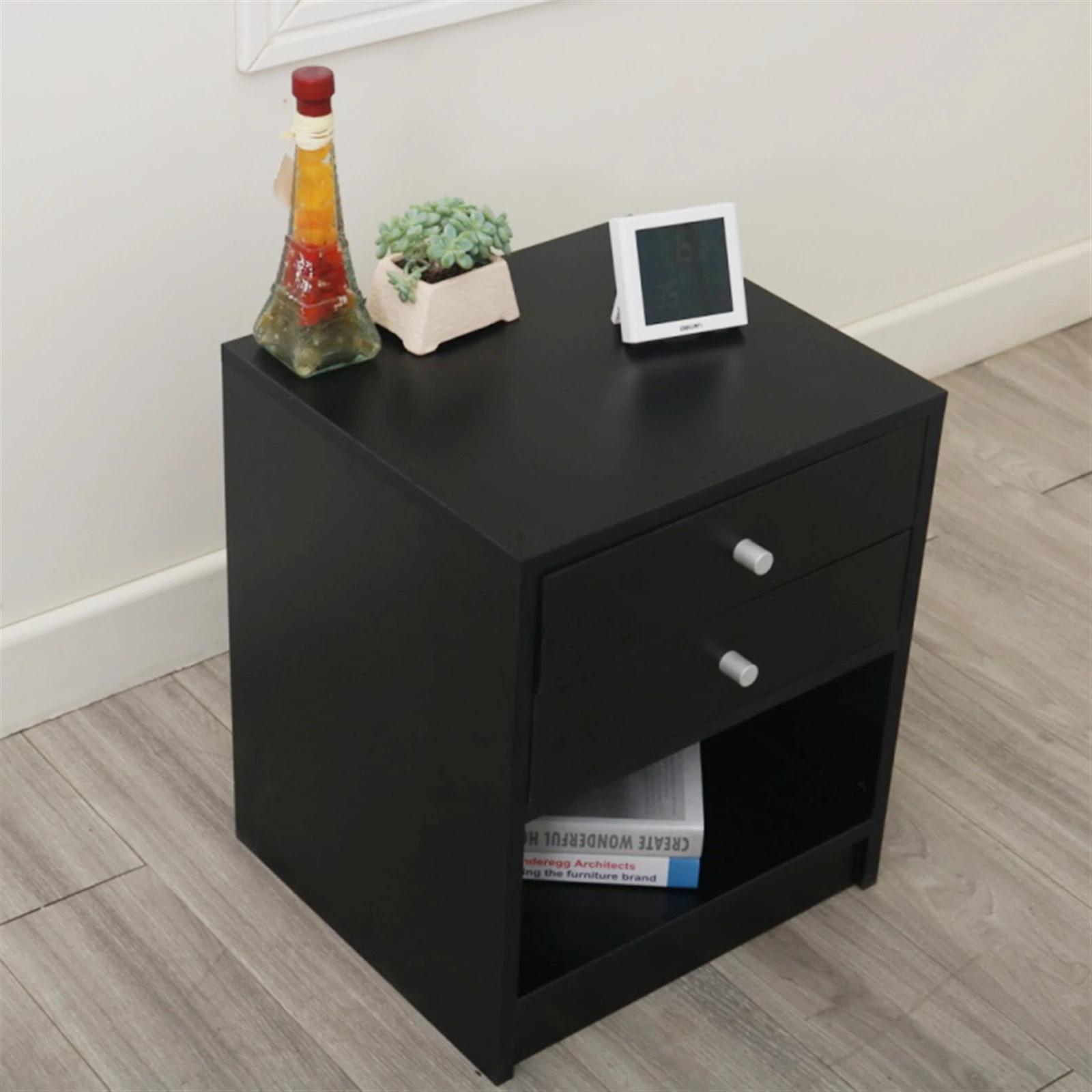 BUYTOO 40 x 36 x 47cm Round Handle Night Stand with Two Drawer Black
BUYTOO 40 x 36 x 47cm Round Handle Night Stand with Two Drawer Black