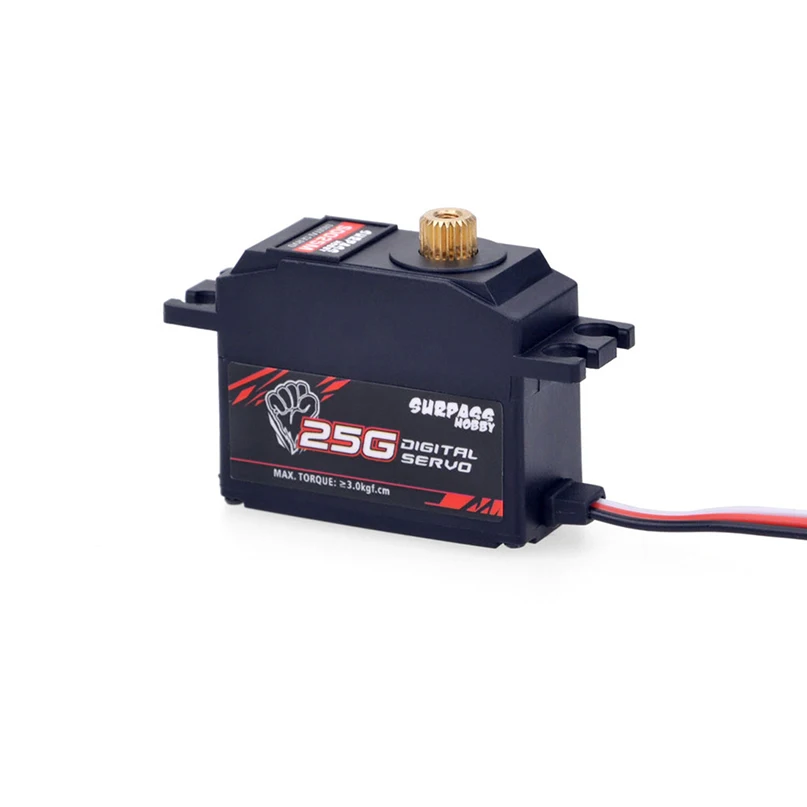 SURPASS HOBBY 25g S0025M Plastic / Metal Gear Servo 3KG Digital Servo for RC Airplane Robot 1/12 RC Car Boat RC Model
SURPASS HOBBY 25g S0025M Plastic / Metal Gear Servo 3KG Digital Servo for RC Airplane Robot 1/12 RC Car Boat RC Model