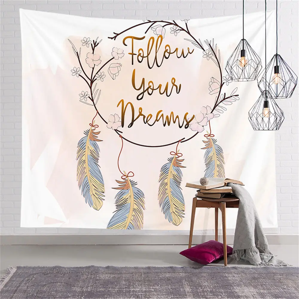 Custom Dream Catcher Feathers Tapestry Hippie Tapestries Wall Art Decor Hanging Fabric Living Ceiling Room CGT013
Custom Dream Catcher Feathers Tapestry Hippie Tapestries Wall Art Decor Hanging Fabric Living Ceiling Room CGT013