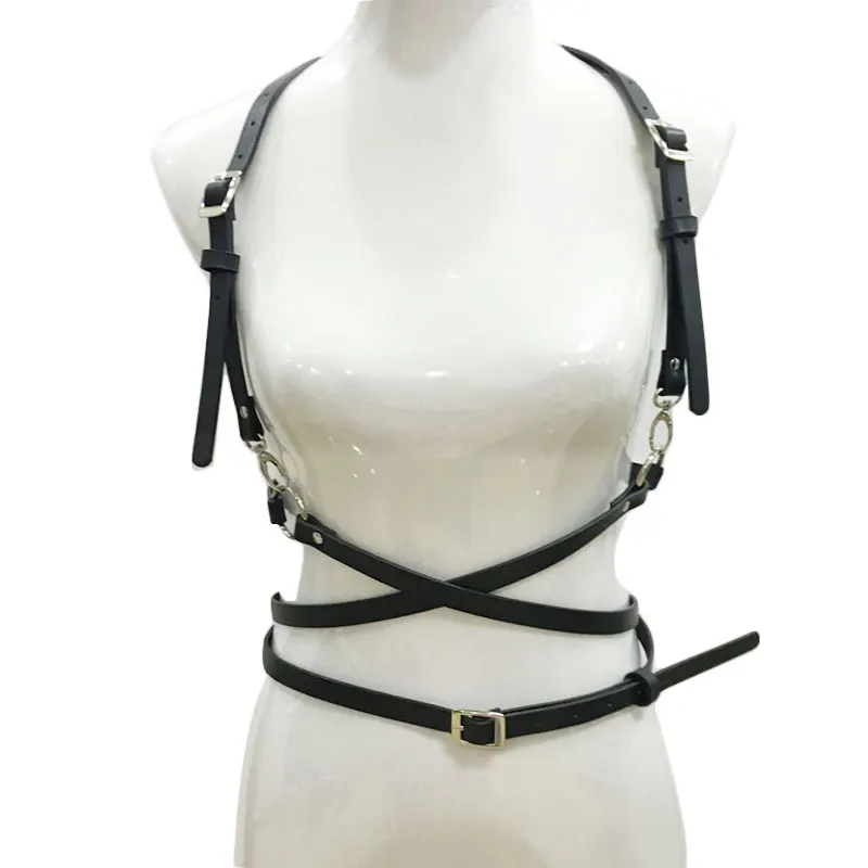 1pc Sexy Fashion Trend Women Men Gothic Handmade PU Leather Harness Belts Body Bondage Waist Strap Punk Rock Stylish Accessories 
1pc Sexy Fashion Trend Women Men Gothic Handmade PU Leather Harness Belts Body Bondage Waist Strap Punk Rock Stylish Accessories