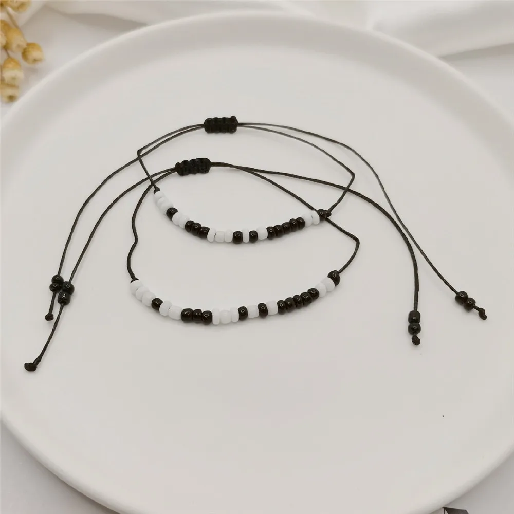 1 Set Adjustable Morse Code Bracelet Women Men Handmade Braided Black Rope Bracelet Couple Jewelry Gift
1 Set Adjustable Morse Code Bracelet Women Men Handmade Braided Black Rope Bracelet Couple Jewelry Gift