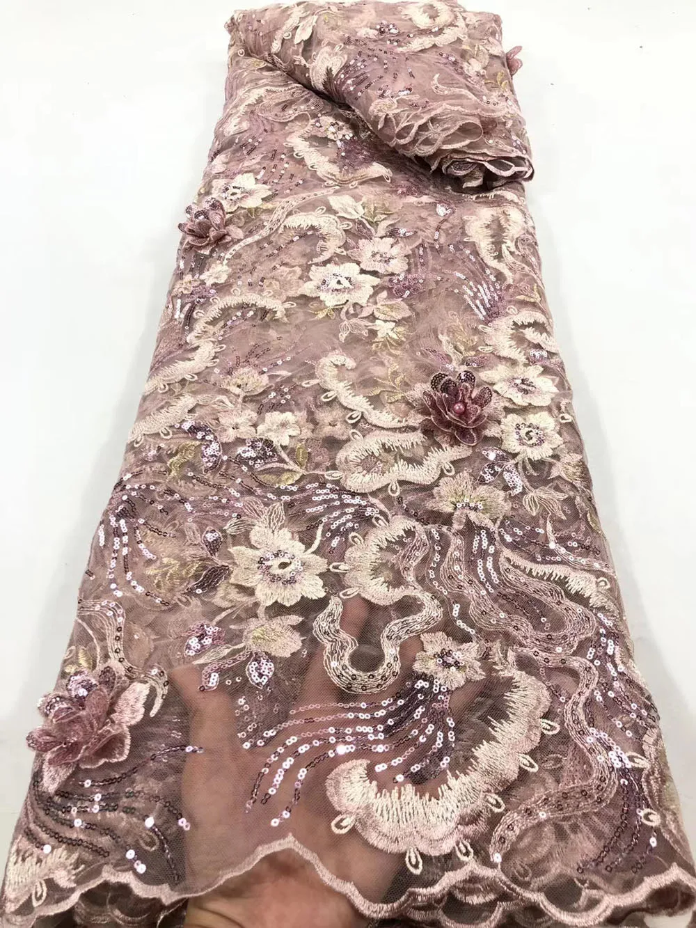 2021 African Lace Fabric 3D Embroidery Flowers With Sequins Design Sewing Skirt Party Dress Tulle Mesh Cloth 5 Yards Wholesale
2021 African Lace Fabric 3D Embroidery Flowers With Sequins Design Sewing Skirt Party Dress Tulle Mesh Cloth 5 Yards Wholesale