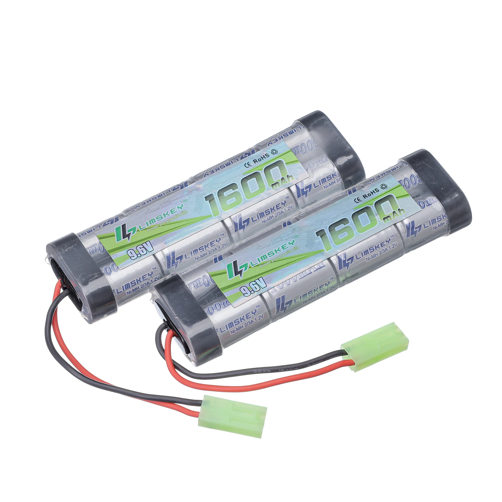 2pcs Limskey 8S 2/3A 9.6v 1600mAh NiMH Flat Battery Pack with Mini Tamiya for Airsoft Guns Mini AK series or modified AEG's
2pcs Limskey 8S 2/3A 9.6v 1600mAh NiMH Flat Battery Pack with Mini Tamiya for Airsoft Guns Mini AK series or modified AEG's