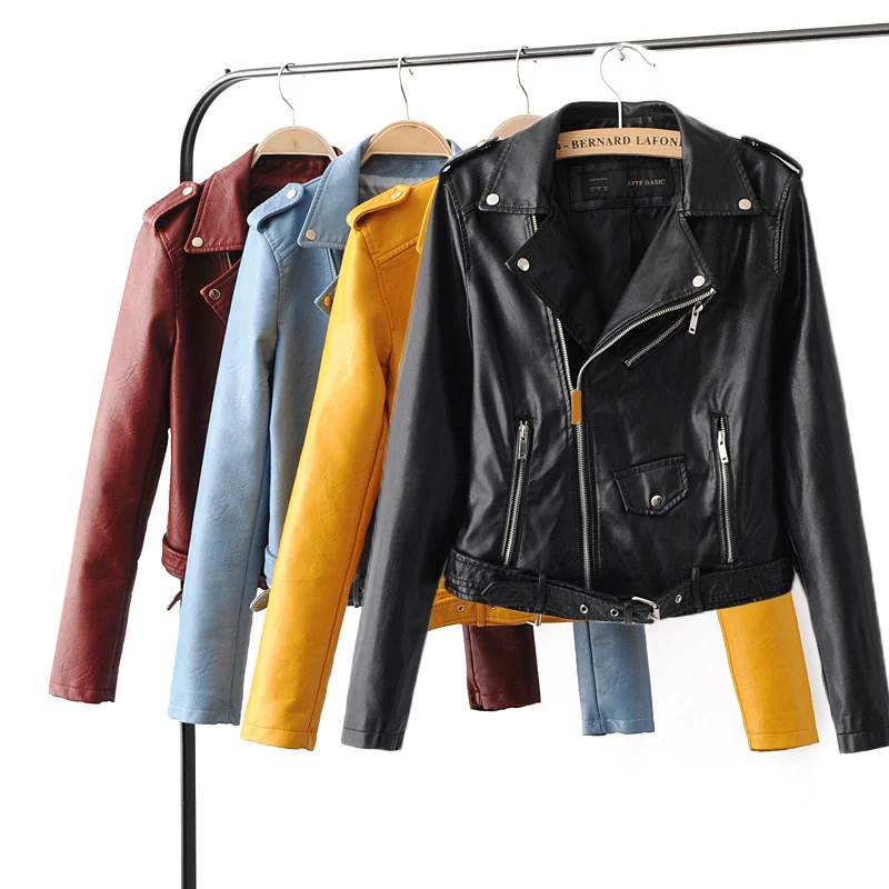 Pu Leather Jacket Coats For Japanese and Korean Fashionable Hitch Locomotive New Spring and Autumn Style Short Lapel Zipper
Pu Leather Jacket Coats For Japanese and Korean Fashionable Hitch Locomotive New Spring and Autumn Style Short Lapel Zipper