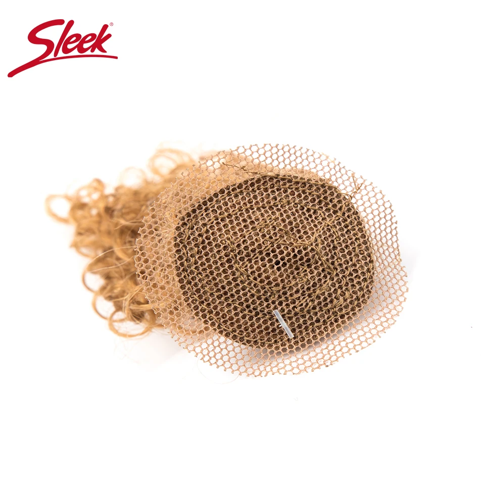 Sleek Double Drawn Blonde Color #27 30# Red 99J Short Indian Kinky Curly Bundles With Clocure Cheap 5 Hair Weave | Шиньоны и парики