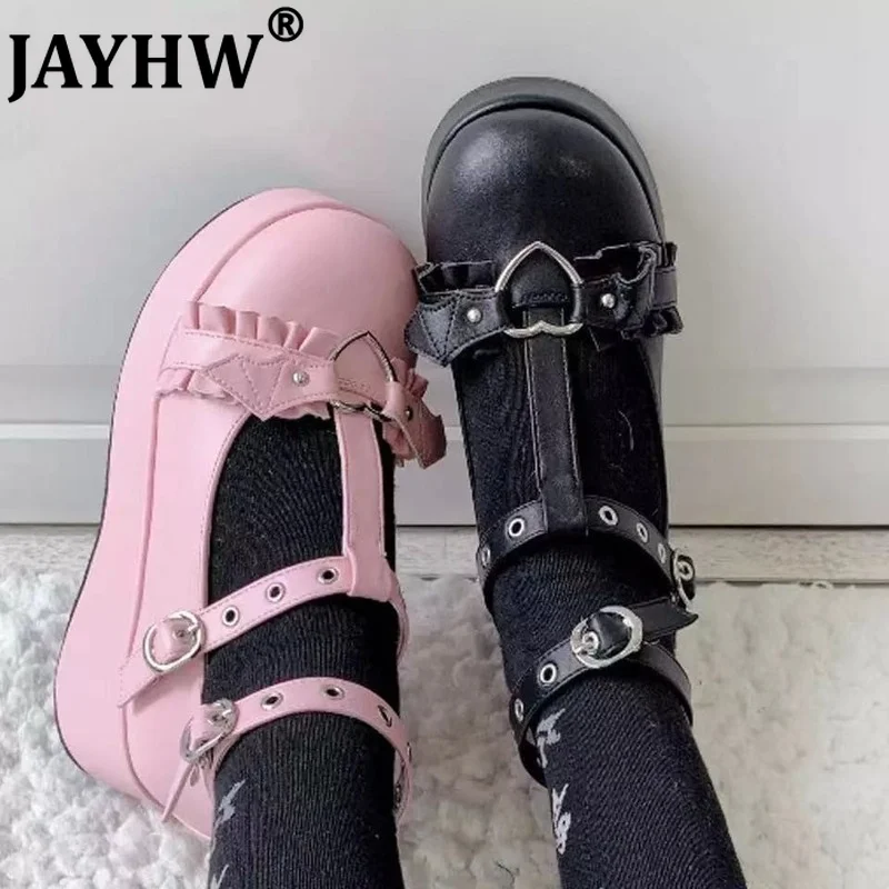JAYHW Lolita Пряжка со звездой Mary Janes новые женские туфли с перекрестной шнуровкой на платформе обувь из лакированной кожи женская обувь с заклеп...
JAYHW Lolita Пряжка со звездой Mary Janes новые женские туфли с перекрестной шнуровкой на платформе обувь из лакированной кожи женская обувь с заклеп...