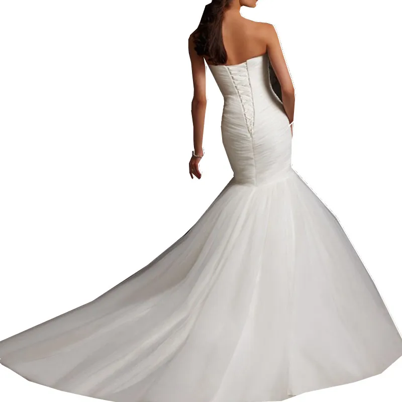 Women's strapless mermaid wedding dress plus size lace up mermaid bridal dress princess wedding gown US2-US26W custom made
Women's strapless mermaid wedding dress plus size lace up mermaid bridal dress princess wedding gown US2-US26W custom made