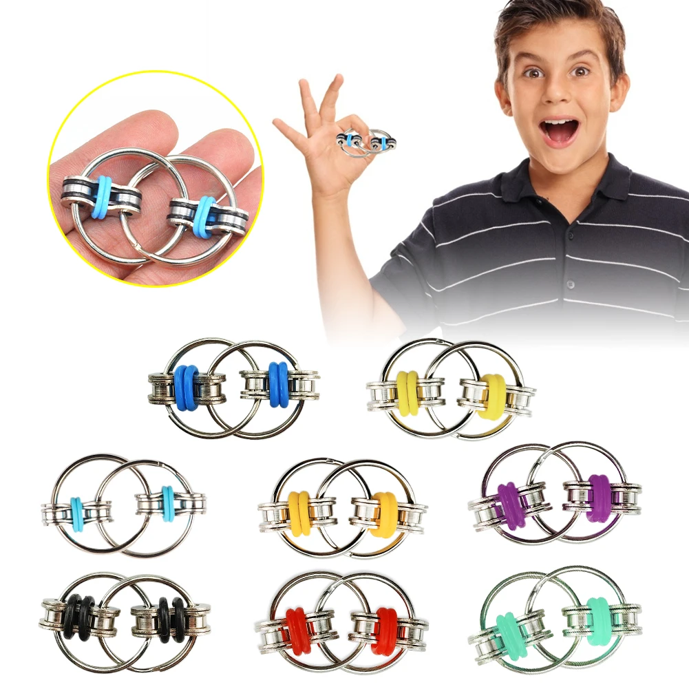 Decompression Bike Chain Fidget Finger Spinner Sensory Toy Metal Puzzle Keychain Give Children Best Enlightenment Toy Gift
Decompression Bike Chain Fidget Finger Spinner Sensory Toy Metal Puzzle Keychain Give Children Best Enlightenment Toy Gift