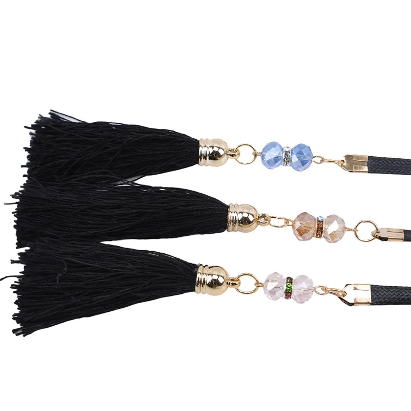 Fashion Female Black Belt Waistband Women Long Dress Strap Tassel Fringe Rope Chain Belts Women Clothes Dress Decoration
Fashion Female Black Belt Waistband Women Long Dress Strap Tassel Fringe Rope Chain Belts Women Clothes Dress Decoration