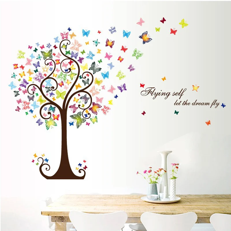 Colorful Butterfly Flower Tree Wall Sticker Decal Girl Female Flower Home Living Room Bedroom Corridor Decoration
Colorful Butterfly Flower Tree Wall Sticker Decal Girl Female Flower Home Living Room Bedroom Corridor Decoration