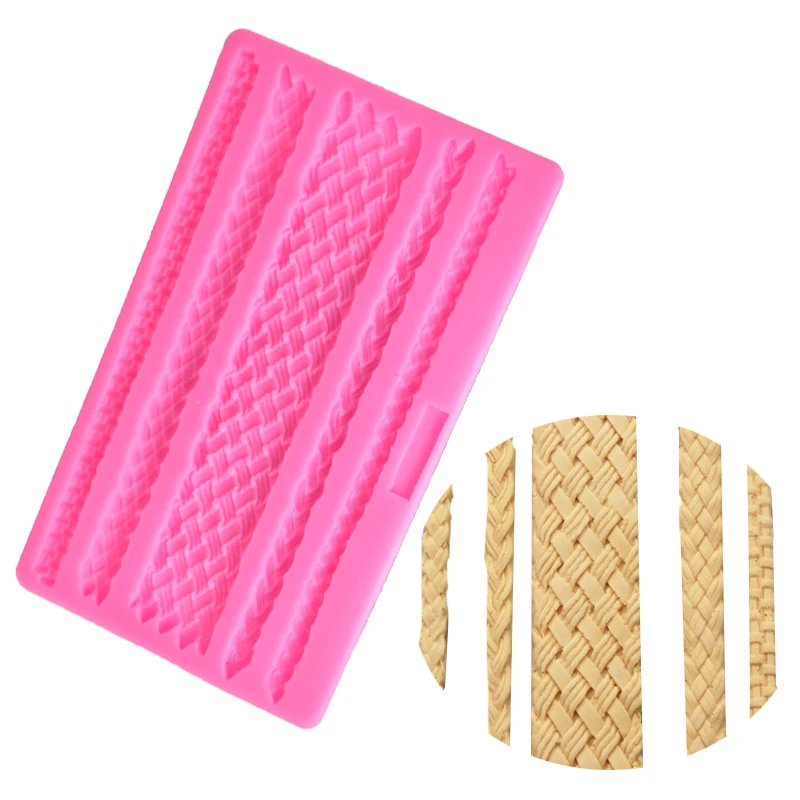3D Silicone Mold for Fondant Cake Decorating Rope String Pattern Baking Chocolate Mould Heat Resistance DIY Tool F2
3D Silicone Mold for Fondant Cake Decorating Rope String Pattern Baking Chocolate Mould Heat Resistance DIY Tool F2