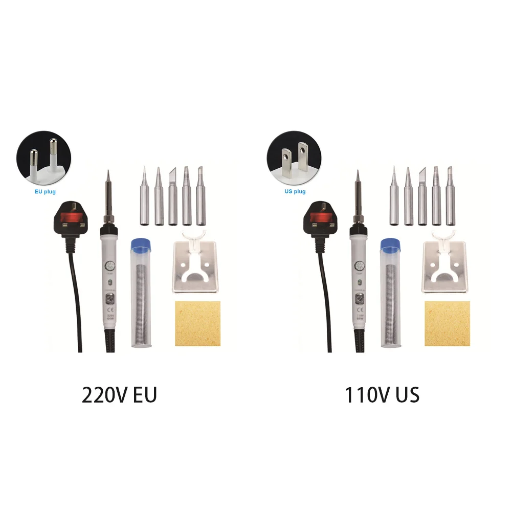 Sponge Digital Soldering Iron Kit Indicator Light Adjustable Temperature With Tips Multifunction LCD Display Welding Tools
Sponge Digital Soldering Iron Kit Indicator Light Adjustable Temperature With Tips Multifunction LCD Display Welding Tools