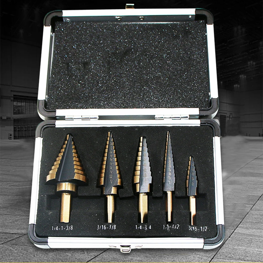 5PCS/SET Cobalt Step Drill Bit 50 Sizes Drill Bits Set for Aluminum Plate, PVC, Wood Board Hole Cutter with Aluminum Case
5PCS/SET Cobalt Step Drill Bit 50 Sizes Drill Bits Set for Aluminum Plate, PVC, Wood Board Hole Cutter with Aluminum Case