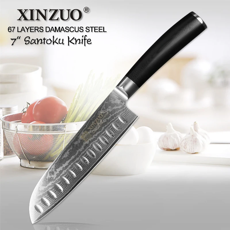 XINZUO 7'' Inches Santoku Knife High Carbon Janpanse Damascus Steel G10 Handle Meat Cleaver Beef Knife Chef's Tools
XINZUO 7'' Inches Santoku Knife High Carbon Janpanse Damascus Steel G10 Handle Meat Cleaver Beef Knife Chef's Tools