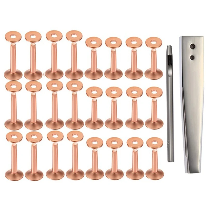 Red Copper Rivet and Burr with Burr Setter Copper Rivet Fastener Install Setting Tool and Hole Punch Cutter Retail
Red Copper Rivet and Burr with Burr Setter Copper Rivet Fastener Install Setting Tool and Hole Punch Cutter Retail