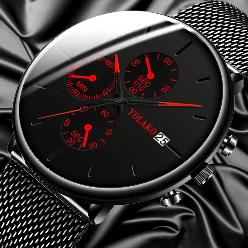 Men's Fashion Watch Stainless Steel Mesh Belt Calendar Quartz Sport Watches Business Casual Watch for Man Clock Montre Homme
Men's Fashion Watch Stainless Steel Mesh Belt Calendar Quartz Sport Watches Business Casual Watch for Man Clock Montre Homme