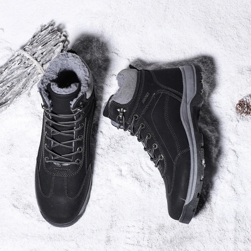 Classic Snow Boots Male Brand Genuine Leather Sneakers Winter Warm Fur Motorcycle Boots Men Warm Ankle High Top Men's Boots
Classic Snow Boots Male Brand Genuine Leather Sneakers Winter Warm Fur Motorcycle Boots Men Warm Ankle High Top Men's Boots