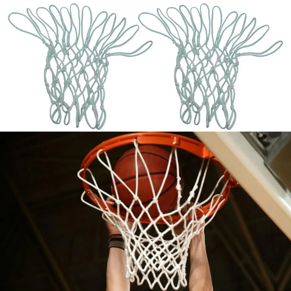 2Pcs PE Standard Basketball Net High Strength Wear-resistant Rainproof 12 Buckles Basketball Hoop Mesh Basketball Supplies
2Pcs PE Standard Basketball Net High Strength Wear-resistant Rainproof 12 Buckles Basketball Hoop Mesh Basketball Supplies