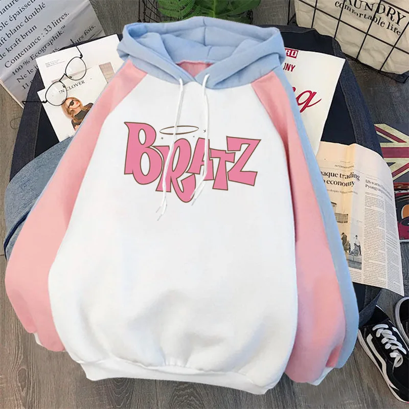 2021 new BRATZ contrast color hoodie women European and American fall/winter fashion casual all-match pullover
2021 new BRATZ contrast color hoodie women European and American fall/winter fashion casual all-match pullover