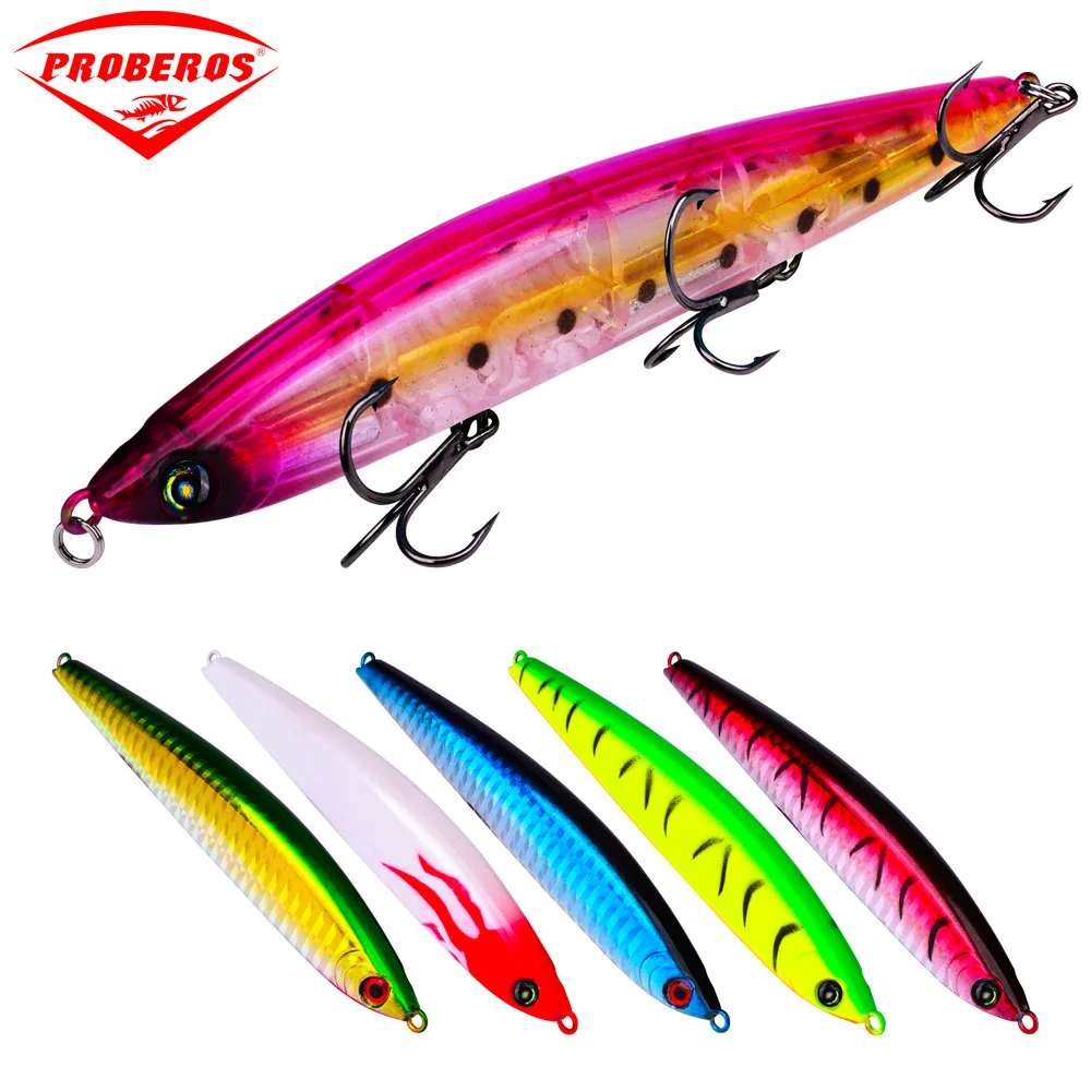 6-color 12cm Road Mino Bait Plastic Imitation Stiff Bait 20g Jinlong Fake Bait Pit Long Bait DW1049 Swiss Bait Fishing Lure Fly 
6-color 12cm Road Mino Bait Plastic Imitation Stiff Bait 20g Jinlong Fake Bait Pit Long Bait DW1049 Swiss Bait Fishing Lure Fly