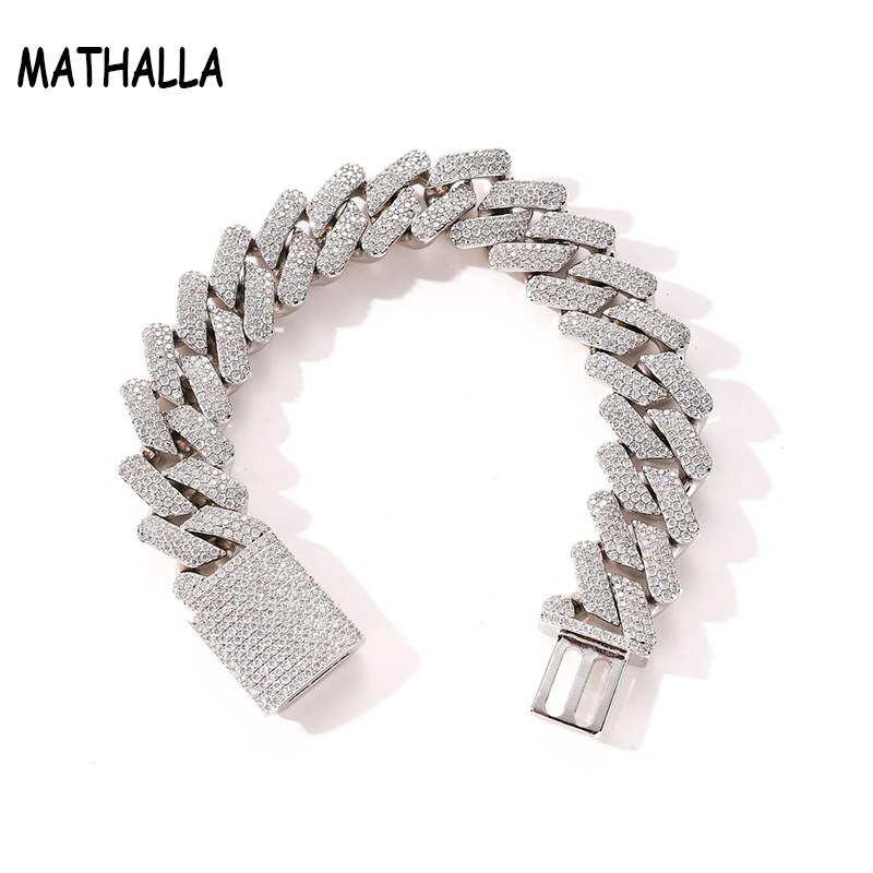 MATHALLA 20mm Miami Buckle Cuban Chain Bracelet HipHop Jewelry Punk Bracelet Ice Out AAA Cubic Zircon Heavy Men's Bracelet
MATHALLA 20mm Miami Buckle Cuban Chain Bracelet HipHop Jewelry Punk Bracelet Ice Out AAA Cubic Zircon Heavy Men's Bracelet