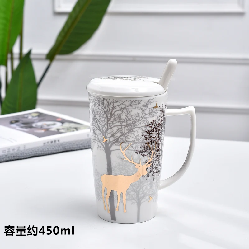 Deer Mug Pink Girl Heart Ceramic Cup Nordic Couple Water Cup Coffee Cup with Lid Spoon 
Deer Mug Pink Girl Heart Ceramic Cup Nordic Couple Water Cup Coffee Cup with Lid Spoon