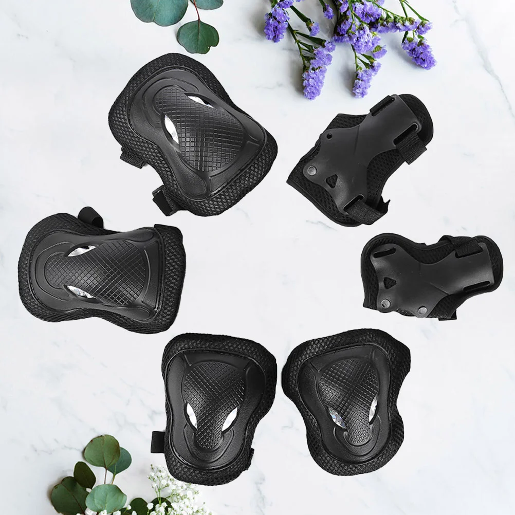 6Pcs Sports Protective Gear Kit Knee Protector Elbow Pads Set Wrist Brace Set Size Black
6Pcs Sports Protective Gear Kit Knee Protector Elbow Pads Set Wrist Brace Set Size Black