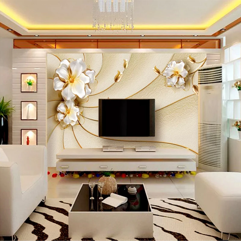 Custom Floral Mural Wallpaper 3d Golden Flower Pattern European Style Living Room Wall Papers Home Decor
Custom Floral Mural Wallpaper 3d Golden Flower Pattern European Style Living Room Wall Papers Home Decor