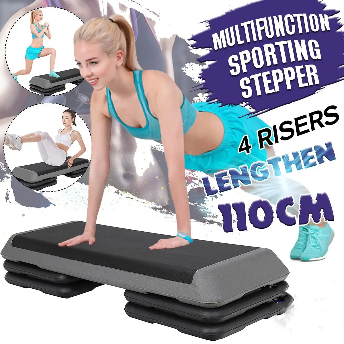 4 Risers 110cm Fitness Aerobic Step Non-slip Yoga Pedal Stepper Gym Workout Exercise Fitness Aerobic Step Equipment Load 300KG
4 Risers 110cm Fitness Aerobic Step Non-slip Yoga Pedal Stepper Gym Workout Exercise Fitness Aerobic Step Equipment Load 300KG
