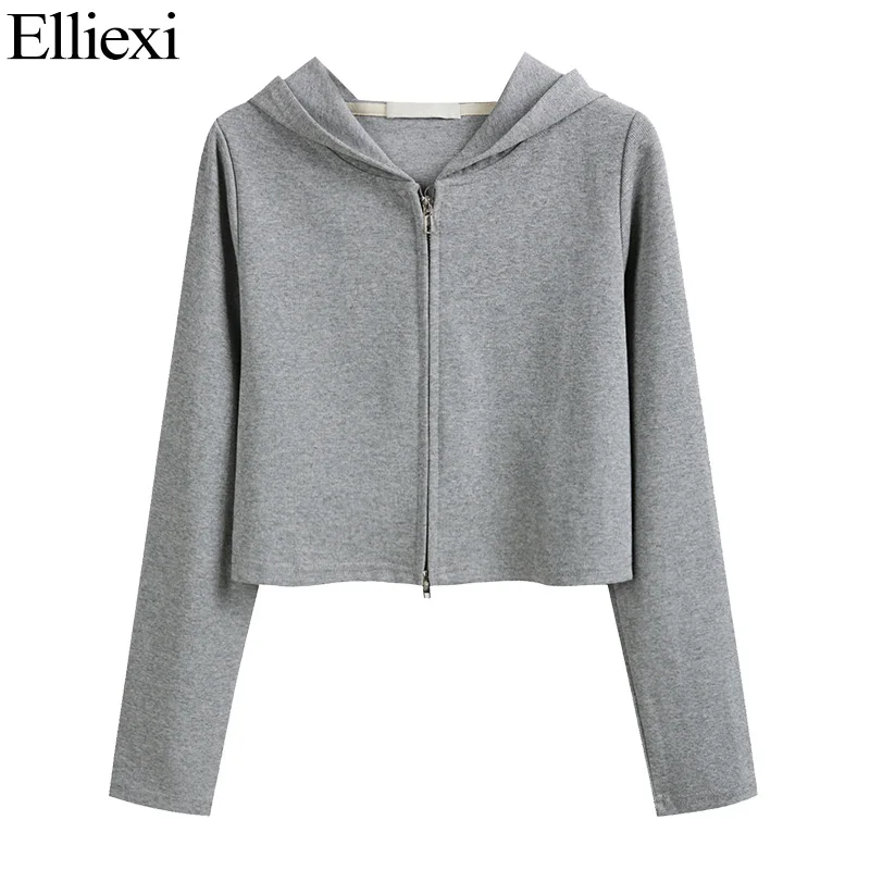 Elliexi Hoodies Zipper Women Harajuku Korean Autumn Loose Long sleeve Hooded Short Coat Vintage Student Girl Top Sweatshirt 
Elliexi Hoodies Zipper Women Harajuku Korean Autumn Loose Long sleeve Hooded Short Coat Vintage Student Girl Top Sweatshirt