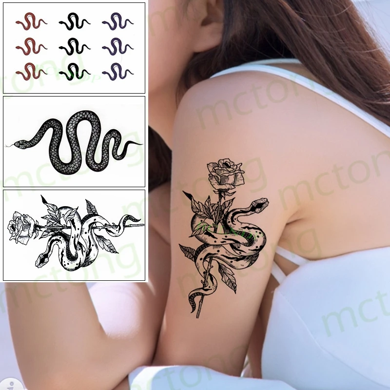 3pcs Waterproof Temporary Tattoo Sticker Black Snake Leaf Animal Body Art Fake Tatto Flash Tatoo Leg Arm Hand Foot For Women Men
3pcs Waterproof Temporary Tattoo Sticker Black Snake Leaf Animal Body Art Fake Tatto Flash Tatoo Leg Arm Hand Foot For Women Men