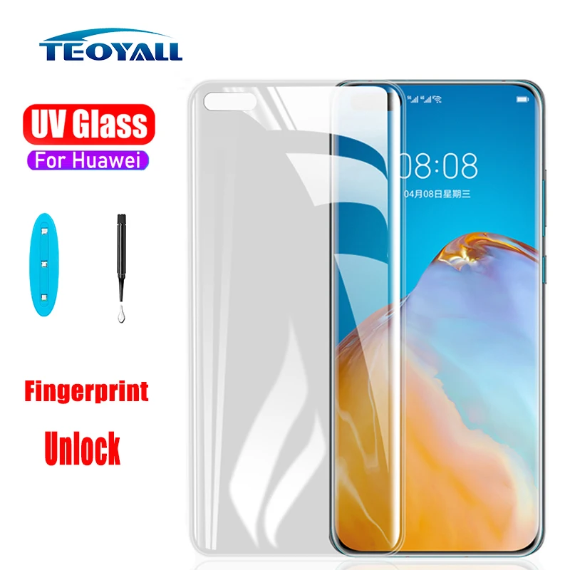 Защитное стекло с полным покрытием для Huawei Mate 30 20 Lite P30 P40 Pro|Защитные стёкла и