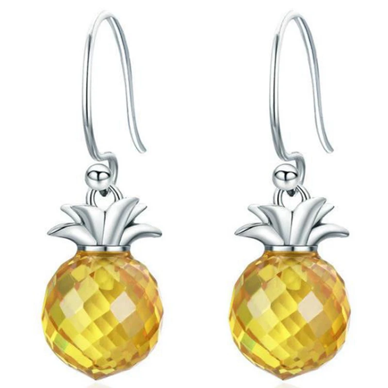 Женские серьги из серебра 925 пробы с ананасами 
Женские серьги из серебра 925 пробы с ананасами
