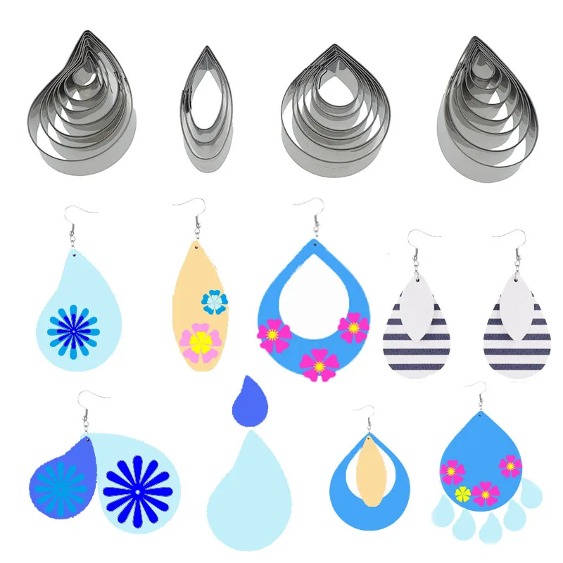 

23pcs Stainless Steel water Drop polymer clay cutters modeling clay tools Designer DIY Ceramic Pottery jewlery pendant cutting