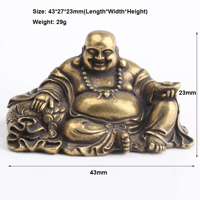 Antique Copper Maitreya Buddha Statue Small Desktop Brass Ornament Home Decor Sculptures Religions Room Desk Decoration Figurine
Antique Copper Maitreya Buddha Statue Small Desktop Brass Ornament Home Decor Sculptures Religions Room Desk Decoration Figurine