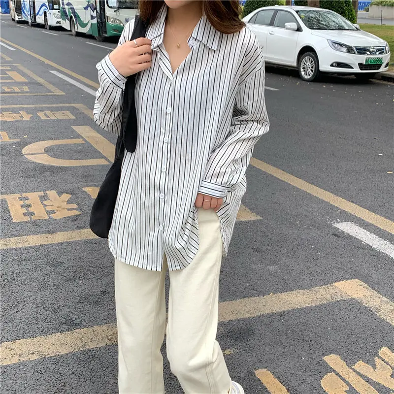 HziriP Formal Office Lady Striped Chic 2020 New Streetwear Hot Girls Elegance Tops Women All Match Loose Gentle Casual Shirts
HziriP Formal Office Lady Striped Chic 2020 New Streetwear Hot Girls Elegance Tops Women All Match Loose Gentle Casual Shirts