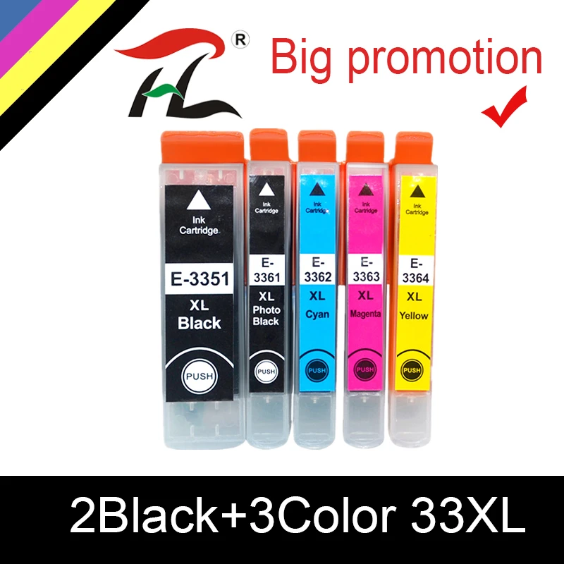 

HTL Compatible EPSON 33XL 33 Ink Cartridge For T3351 T3361 Expression Premium XP 530 540 630 640 635 645 830 900 Printer