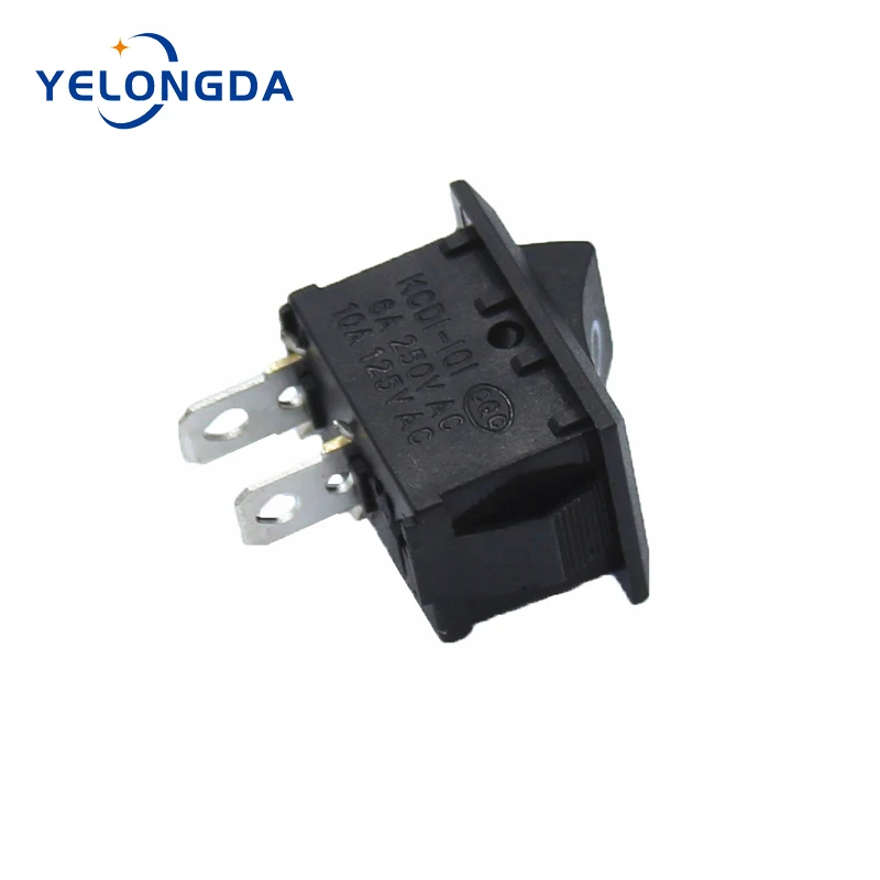 

100pcs/Lot Switch ON-OFF KCD1 15*21mm 2pin Ship Type Switch 6A 250V 10A 125V 15X21 Rocker Switch power switch