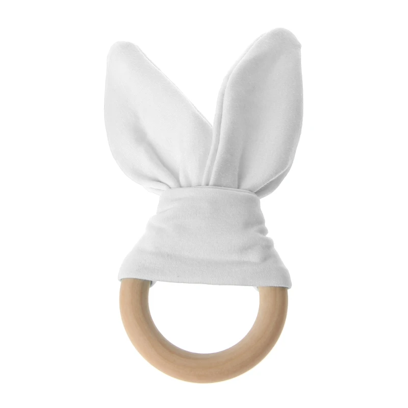 Bunny Ear Teether Fabric Wooden Teething Ring With Crinkle Material Shower Gift L4MC
Bunny Ear Teether Fabric Wooden Teething Ring With Crinkle Material Shower Gift L4MC