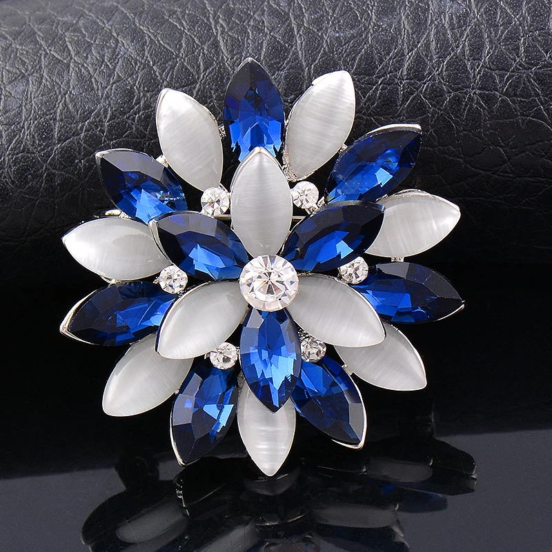 SINLEERY Luxury 4 Petals Bauhinia Big Flower Brooches For Women Blue Cubic Zircon Pins Jewelry Accessories XZ148 SSG
SINLEERY Luxury 4 Petals Bauhinia Big Flower Brooches For Women Blue Cubic Zircon Pins Jewelry Accessories XZ148 SSG