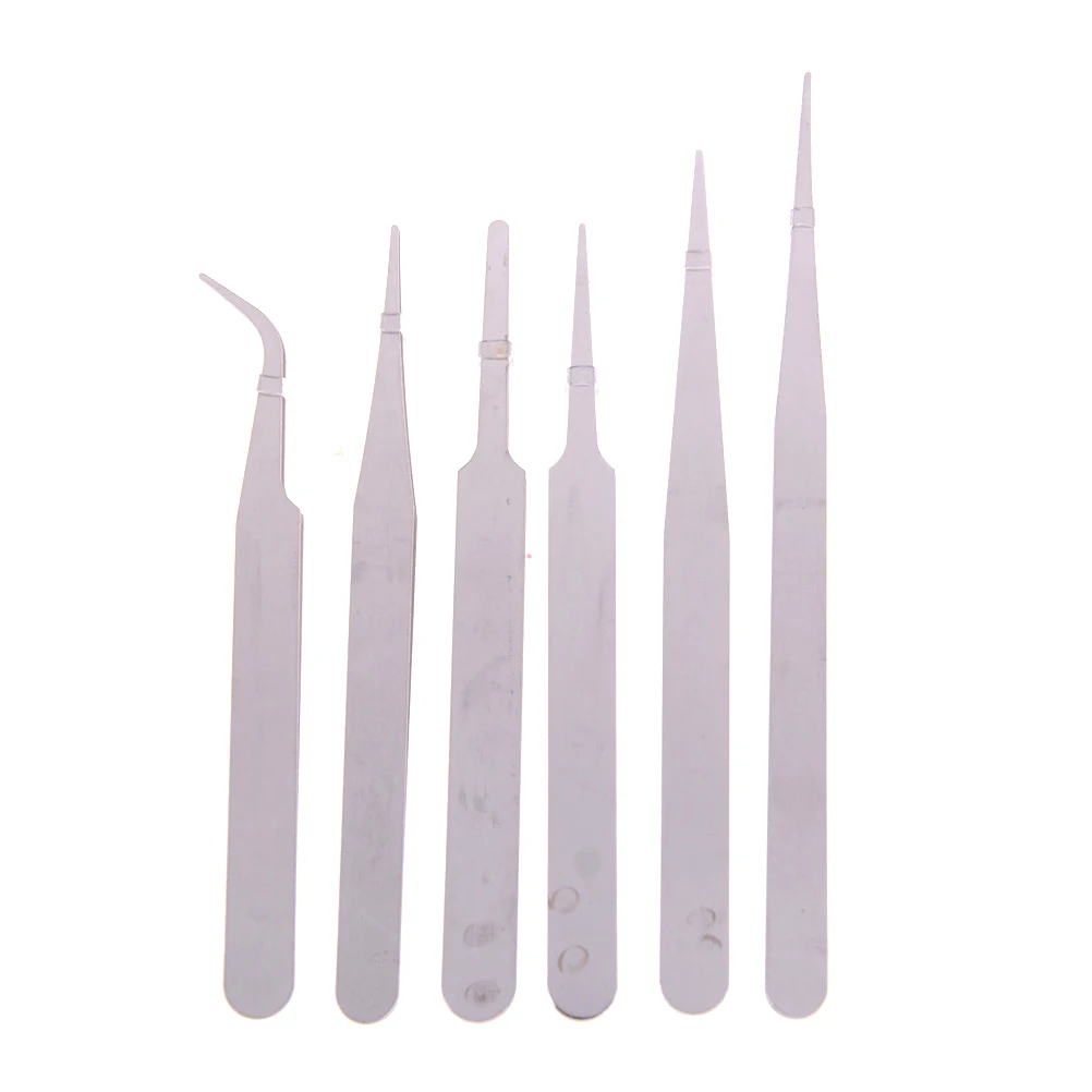New 6Pcs/set Stainless Steel Precision Tweezer Set All Purpose Anti Static Tool Kit Sewing Tool Kitchen Tools
New 6Pcs/set Stainless Steel Precision Tweezer Set All Purpose Anti Static Tool Kit Sewing Tool Kitchen Tools