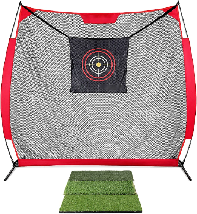 ENHUA RTN 7' x 7' Golf Hitting Net Heavy-Duty Steel Frame and 5 Ply-Knotless Netting Practice Golf Net | Professional Golf Dri
ENHUA RTN 7' x 7' Golf Hitting Net Heavy-Duty Steel Frame and 5 Ply-Knotless Netting Practice Golf Net | Professional Golf Dri