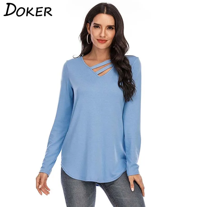 Autumn Solid T Shirt Women Clothes V-neck Long Sleeve Fashion Plus Size Loose T-shirt Tops Casual Tee Shirt Femme
Autumn Solid T Shirt Women Clothes V-neck Long Sleeve Fashion Plus Size Loose T-shirt Tops Casual Tee Shirt Femme