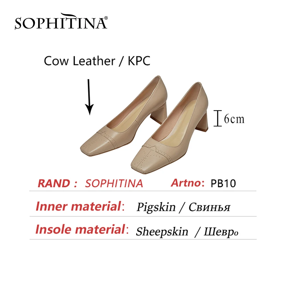 SOPHITINA Pumps Woman Concise Style Silid Square Toe Shallow Elegant Style High Square Toe Offcie Lady Shoes PB10
SOPHITINA Pumps Woman Concise Style Silid Square Toe Shallow Elegant Style High Square Toe Offcie Lady Shoes PB10
