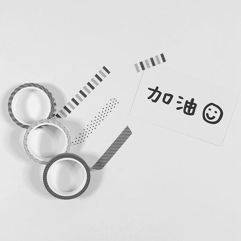 1pc 8mmX3m Simple Black & White Series Wave Point Washi Tape Notebook Decoration Scrapbook DIY Office Items And Stationery 
1pc 8mmX3m Simple Black & White Series Wave Point Washi Tape Notebook Decoration Scrapbook DIY Office Items And Stationery