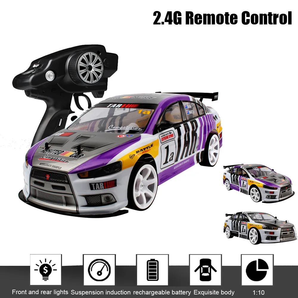 RC Car 1/10 High Speed 70km/h Racing 2.4G 4WD Radio Controlled Car Double Battery Machine Drift Car Kids Toys Gift for Boy
RC Car 1/10 High Speed 70km/h Racing 2.4G 4WD Radio Controlled Car Double Battery Machine Drift Car Kids Toys Gift for Boy